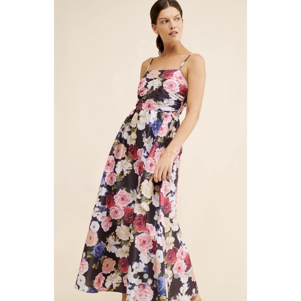 If By Sea Floral Maxi Dress Women's Size Large/ 10 Nuuly Anthropologie Formal